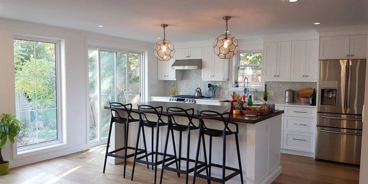 Thermoform white shaker kitchen remodel by Complete Home Handyman Services