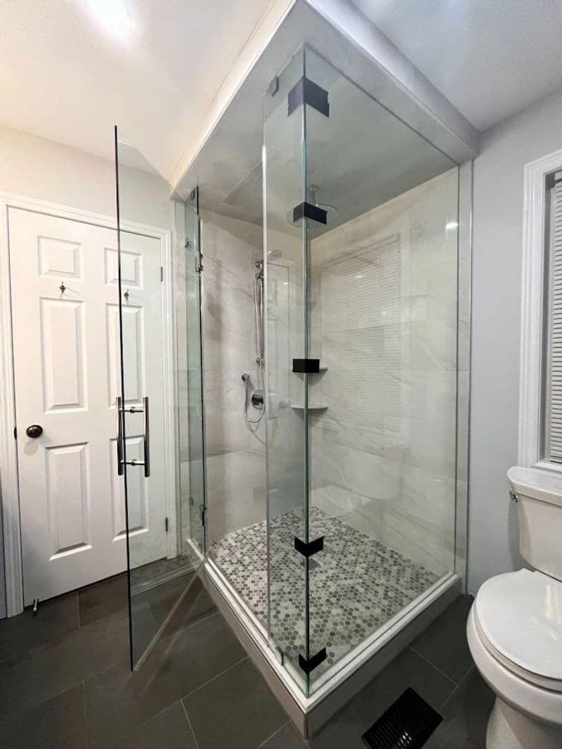 Bathroom door and trim detail