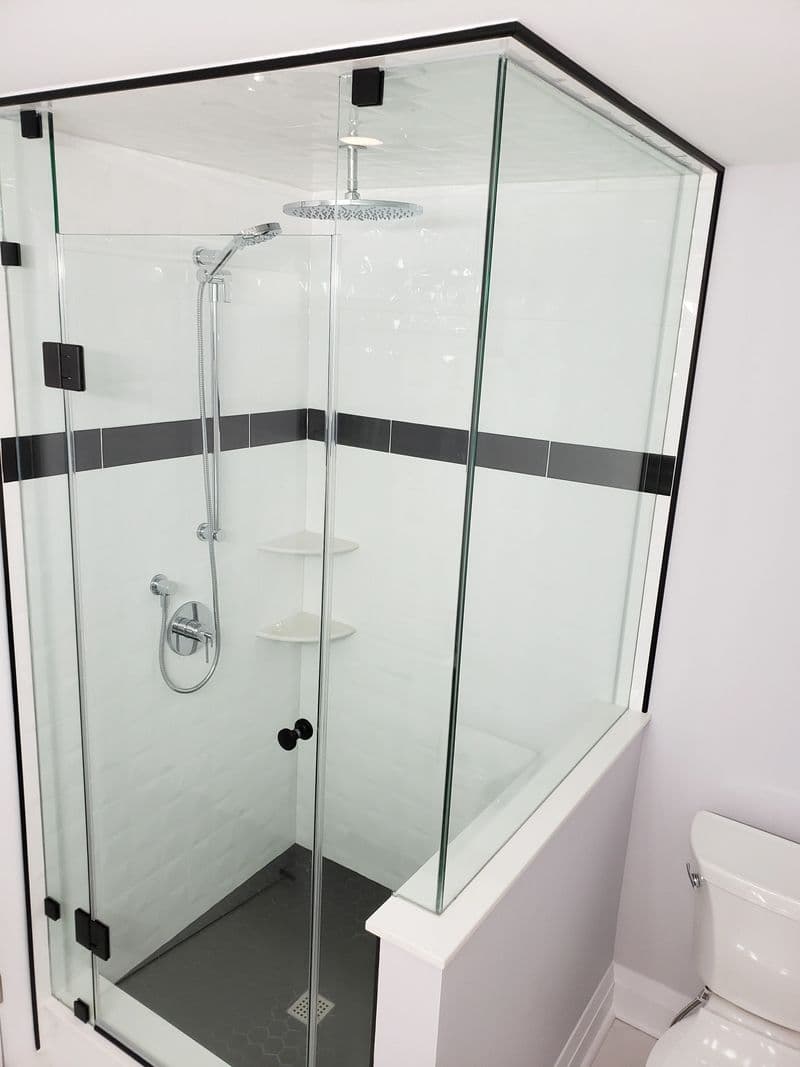 Bathroom project with vanity and lighting