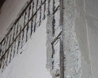 Crystalline waterproofing application on concrete