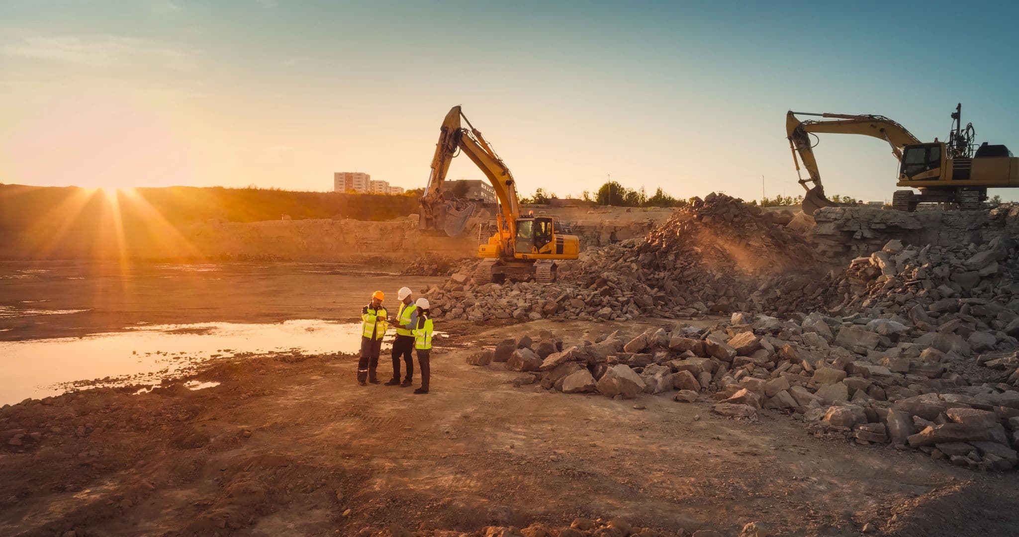 Heavy equipment and construction site work