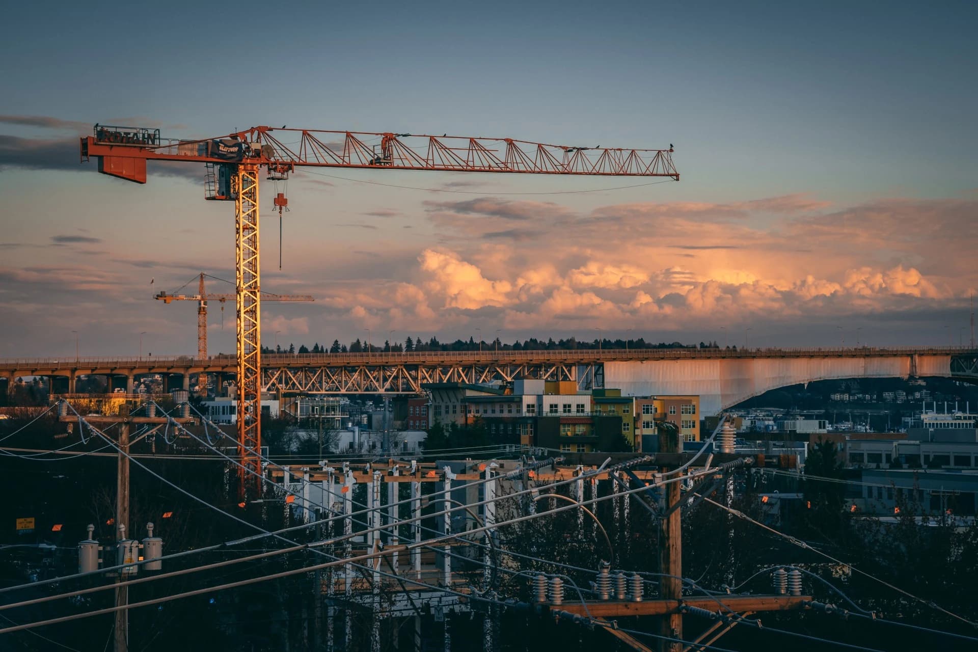 Newly built custom home exterior at dusk