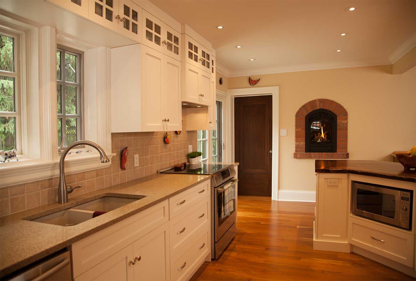 Kitchen staging for listing day