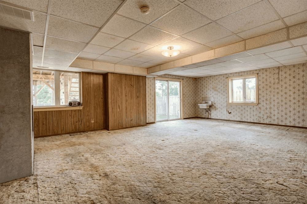 Basement renovation project before work by Westmount Craftsmen