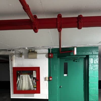 Coatings and painting restoration on a building exterior