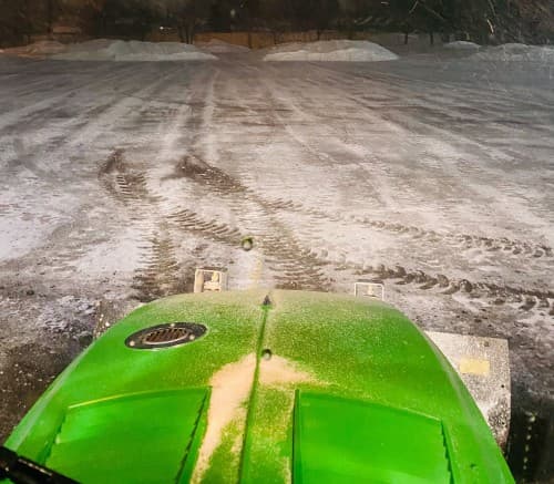 Commercial parking lot cleared by AUI