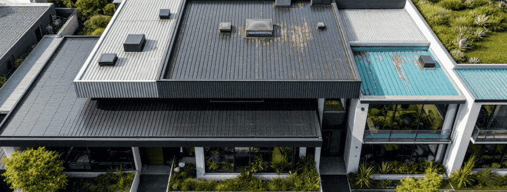 Flat roof section after professional repair by Cambridge Flat Roofing