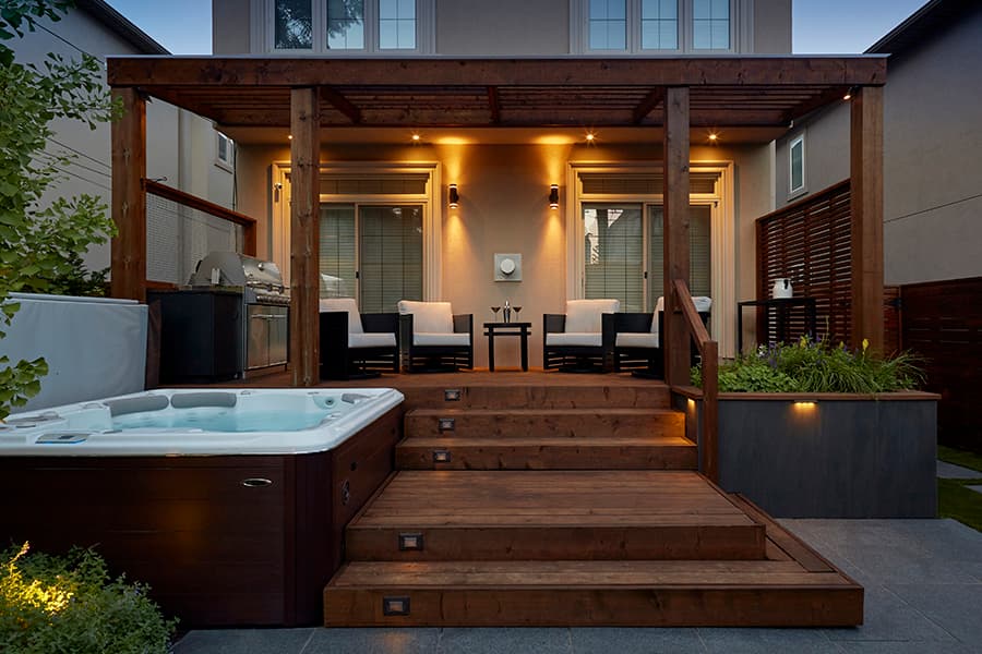 Comprehensive landscape with multiple outdoor features